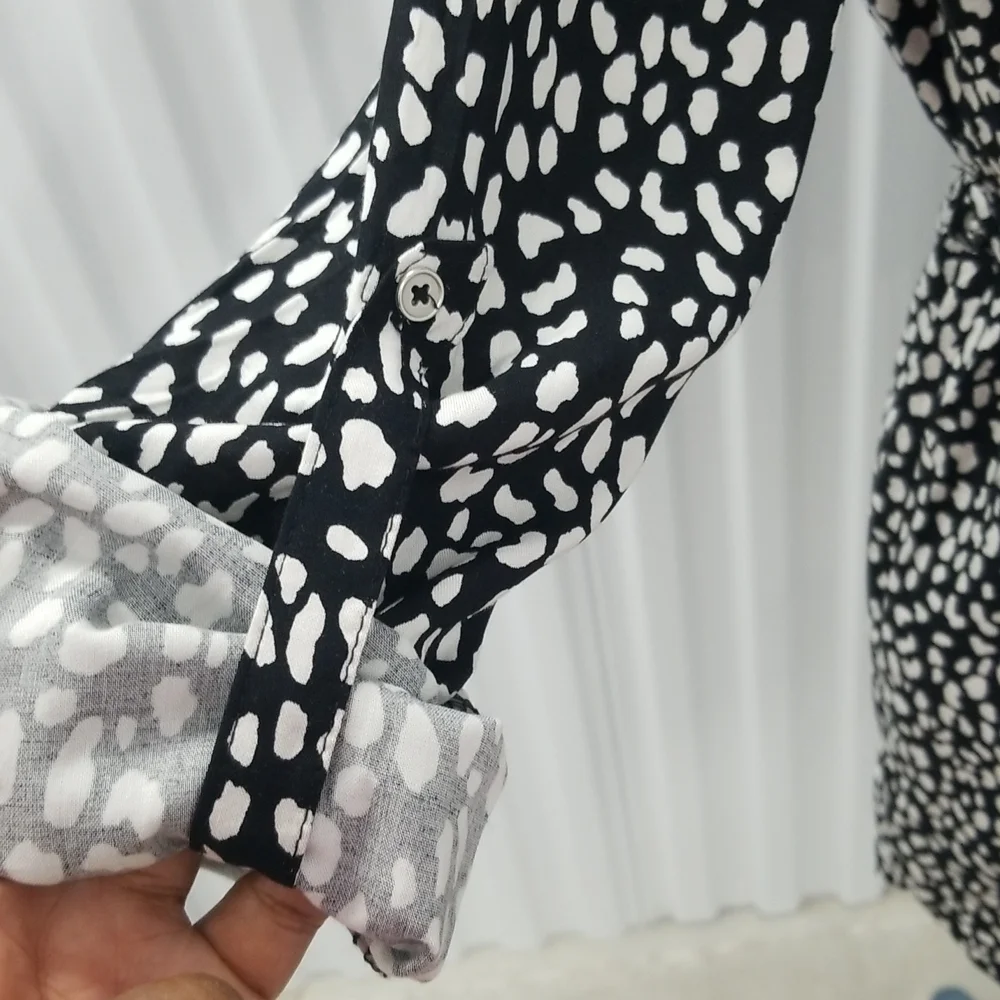 Forever 21 Black and White Printed Dress - Picture 6 of 9